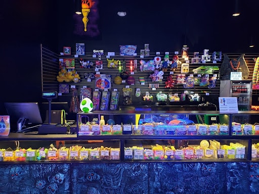 The prize counter at Monster Mini Golf Deer Park.