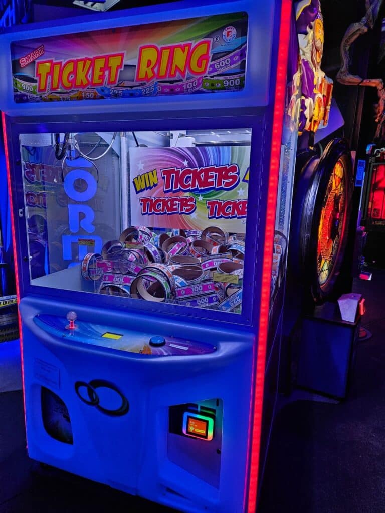 Ticket Ring arcade game at Monster Mini Golf in Lafayette, Indiana