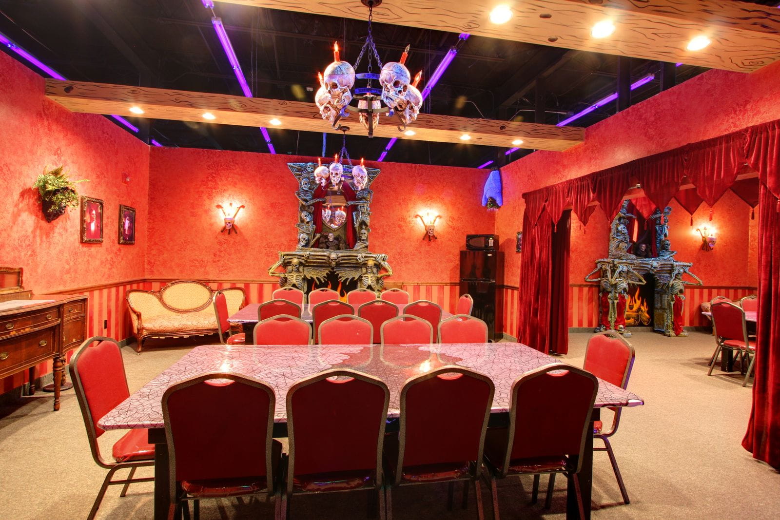 A private event room at Monster Mini Golf. 