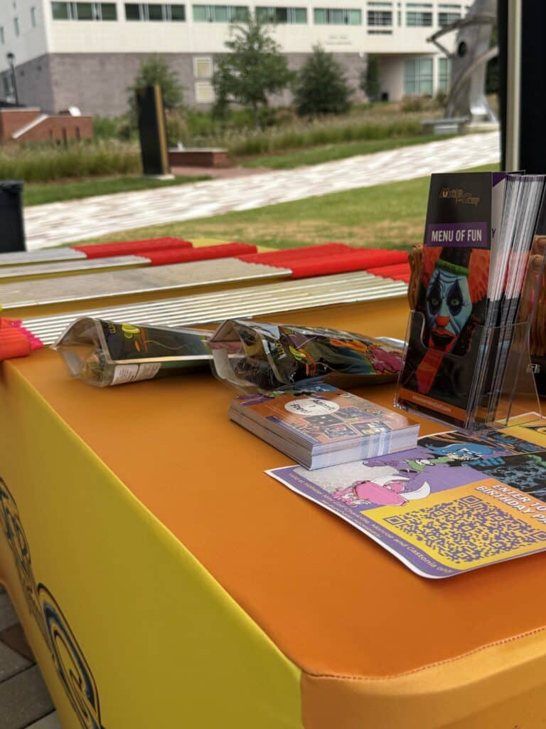 Table with clubs and collateral